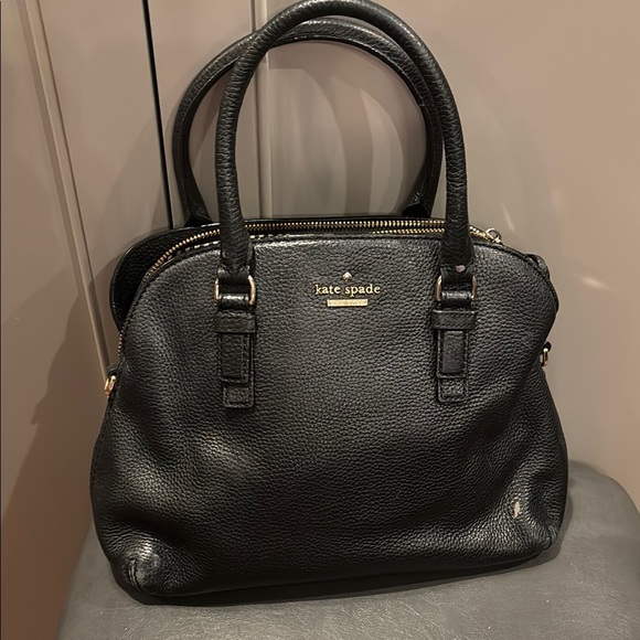 Kate Spade Cameron Street  Lottie Satchel Bag Pebbled Black - Picture 1 of 9